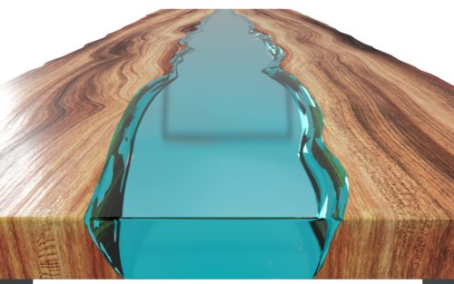 Deep Pour Epoxy Resin River table wood thick