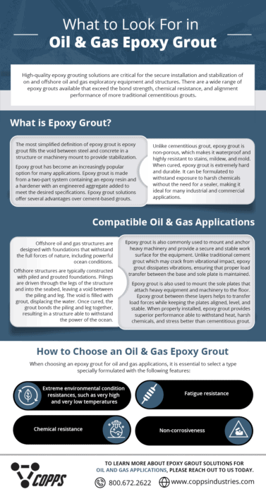 What to Look For in Oil & Gas Epoxy Grout