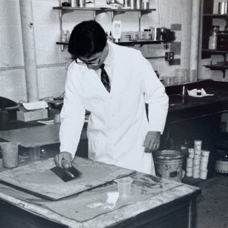 1983 - Image of scientist for Environmental Commitment