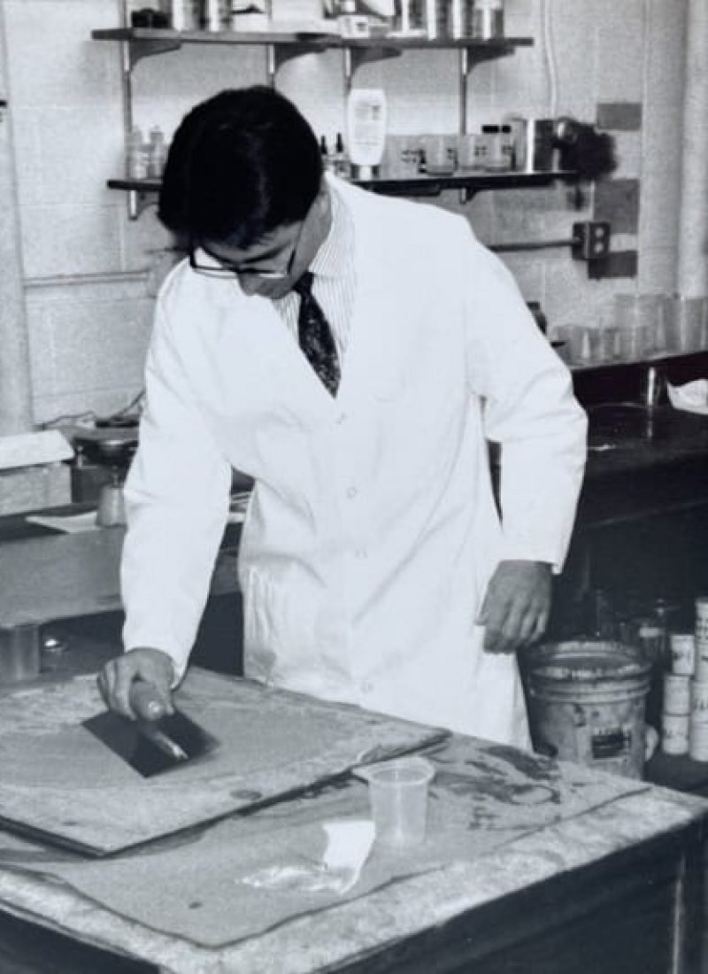 1983 - Image of scientist for Environmental Commitment