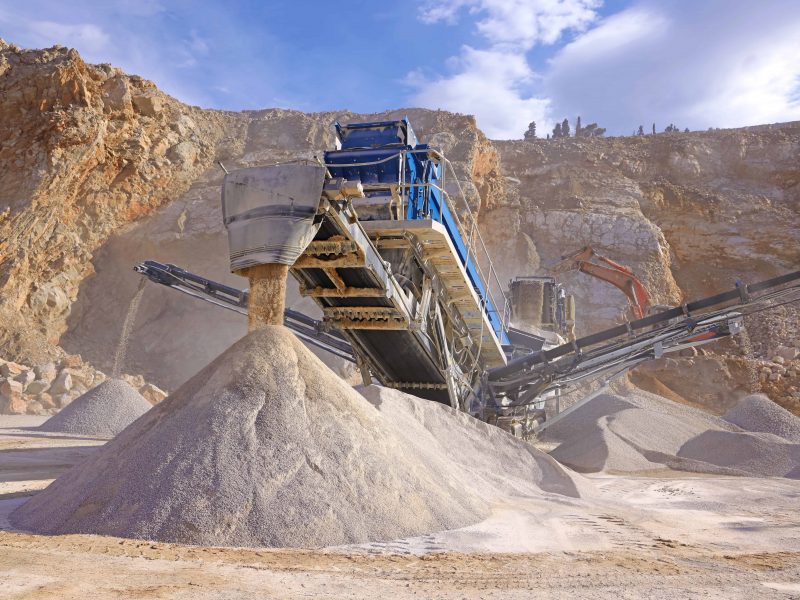 The quarry, stone crushing and production of building materials, sand and gravel